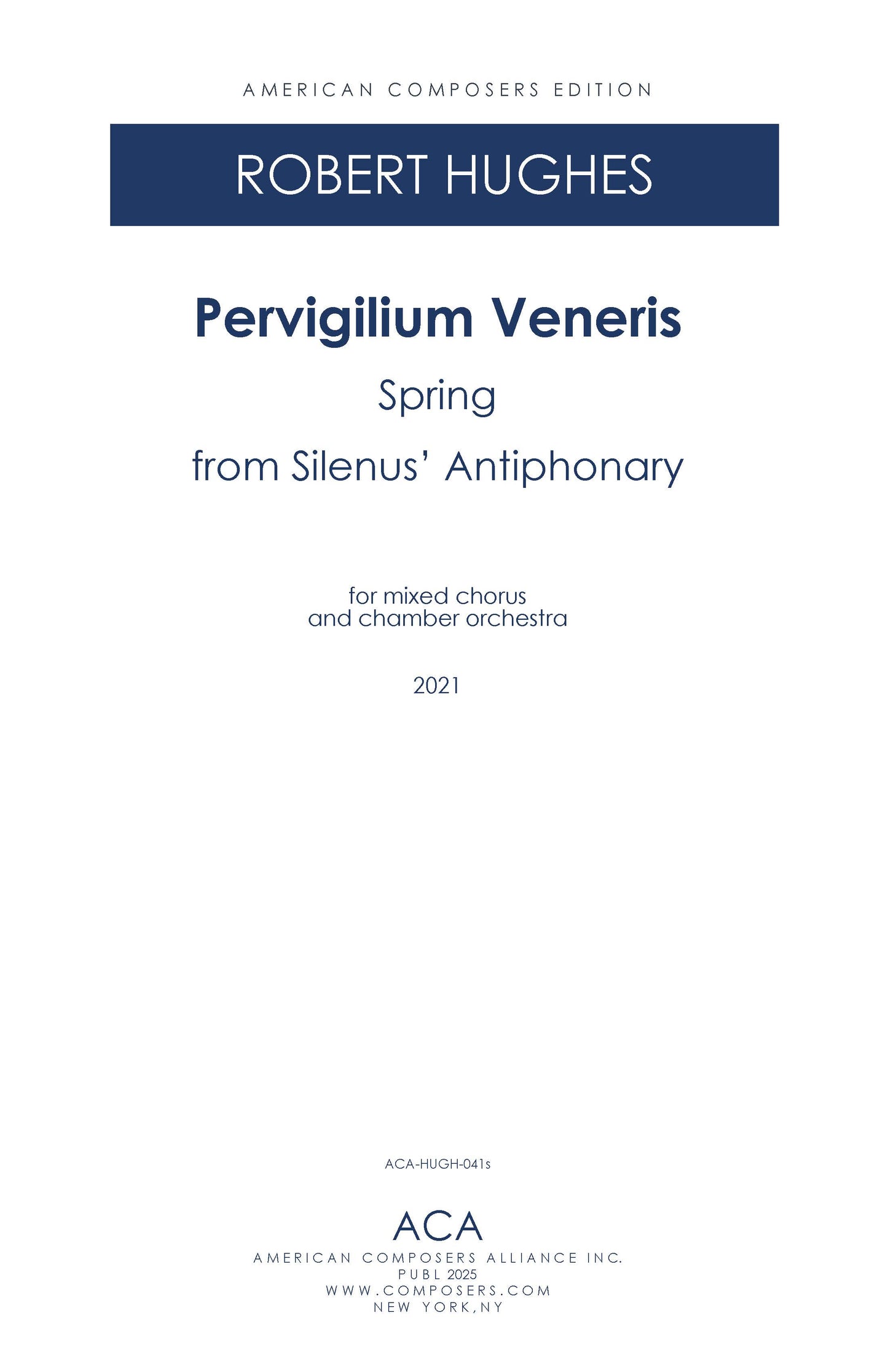 Pervigilium Veneris from "Spring" Silenus' Antiphonary