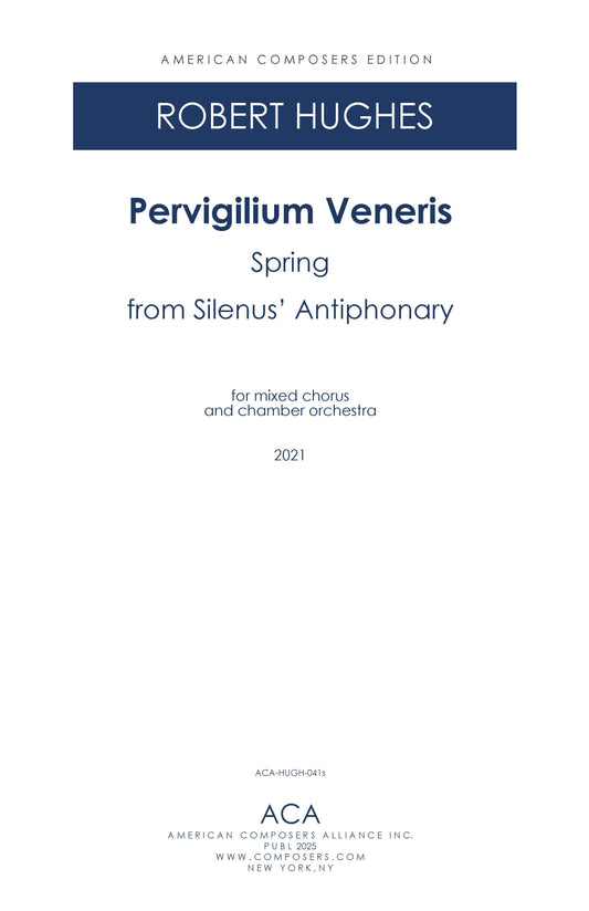 Pervigilium Veneris from "Spring" Silenus' Antiphonary
