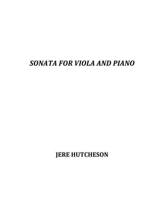 Sonata for Viola and Piano