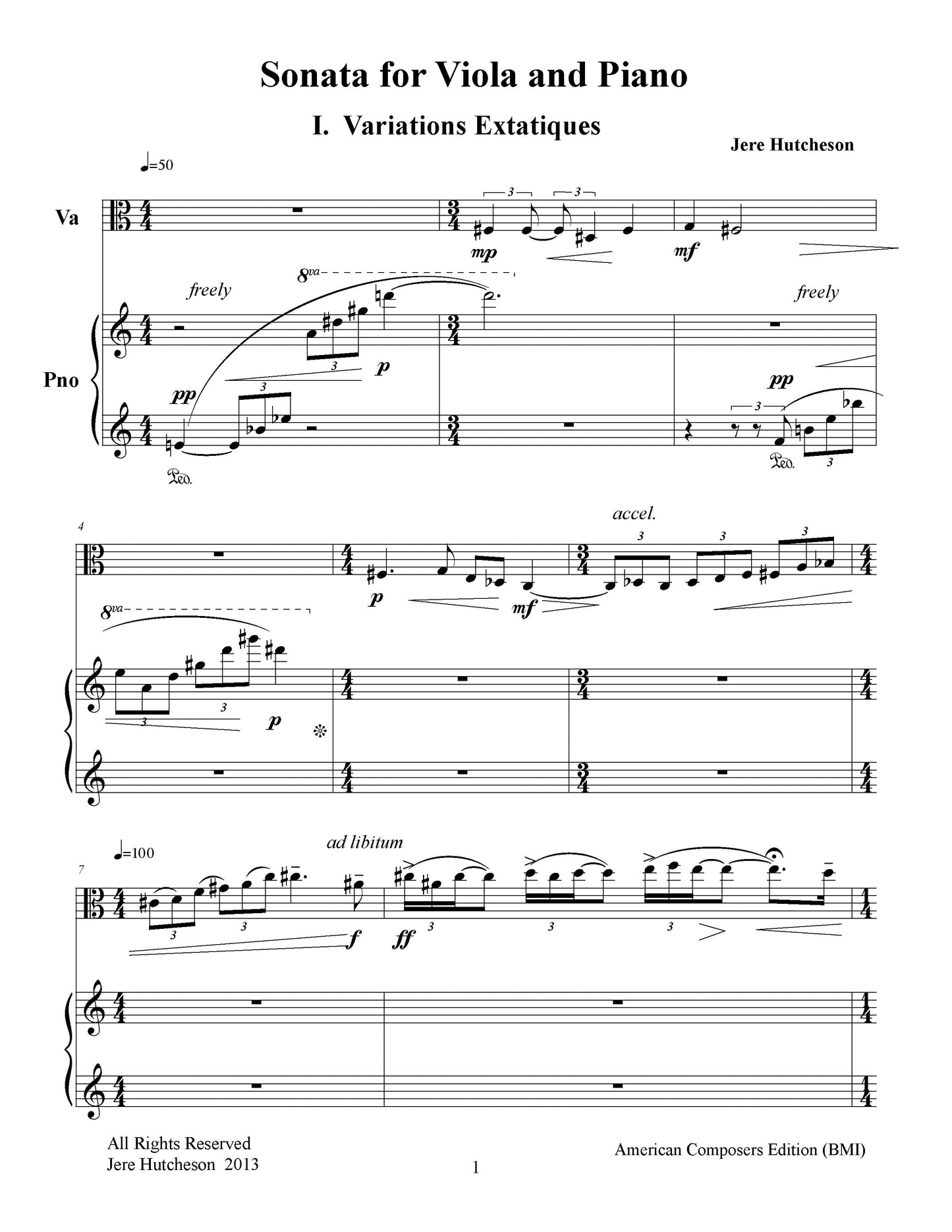 Sonata for Viola and Piano