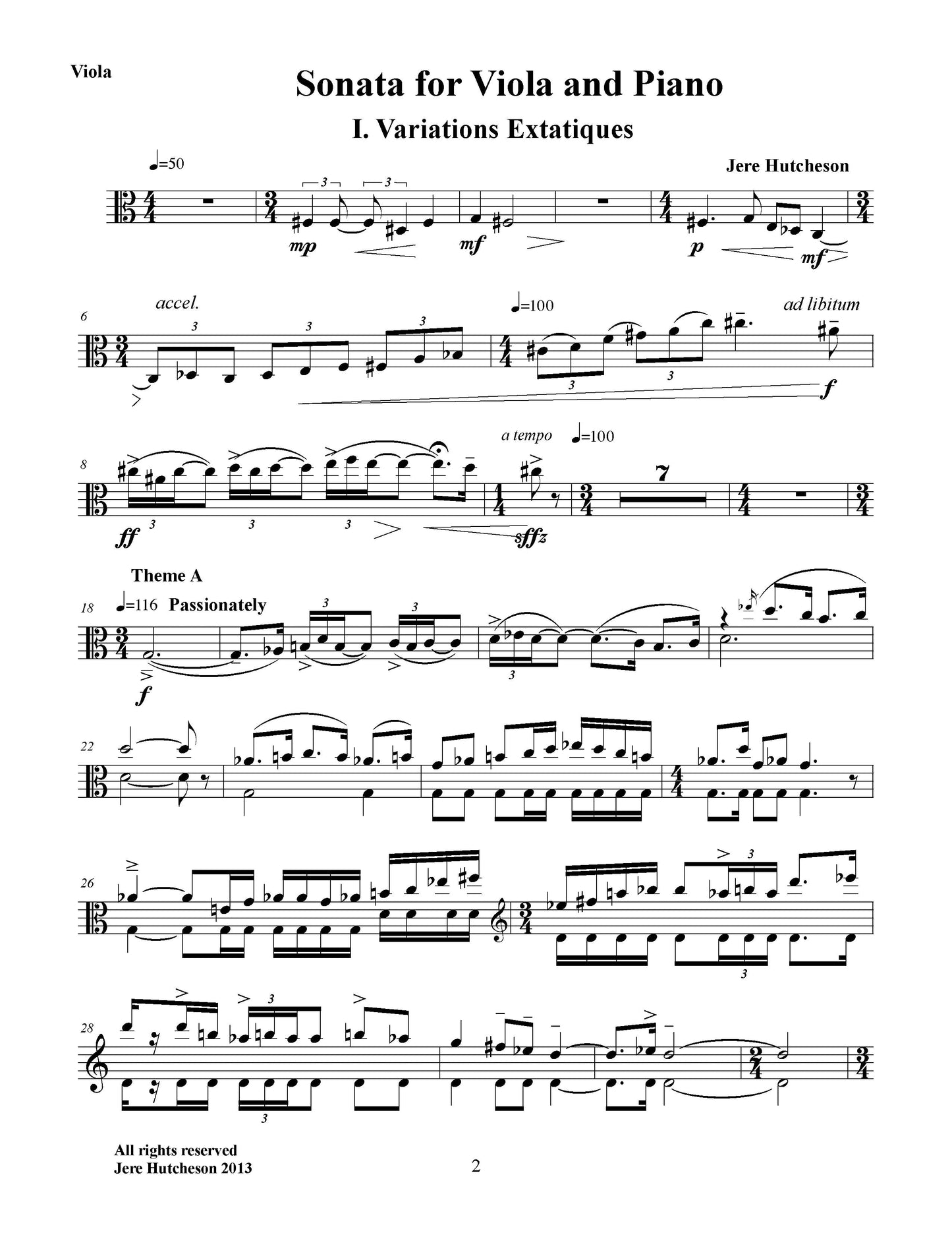 Sonata for Viola and Piano