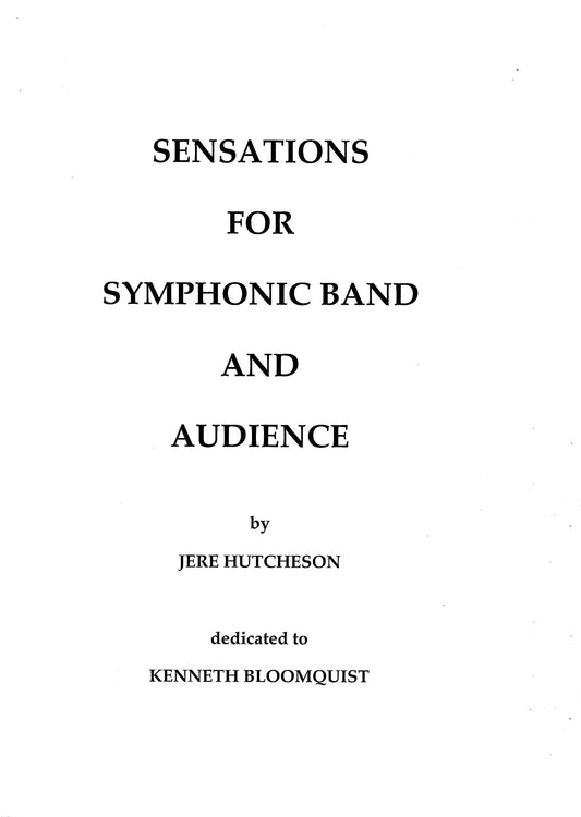 SENSATIONS for Symphonic Band and audience