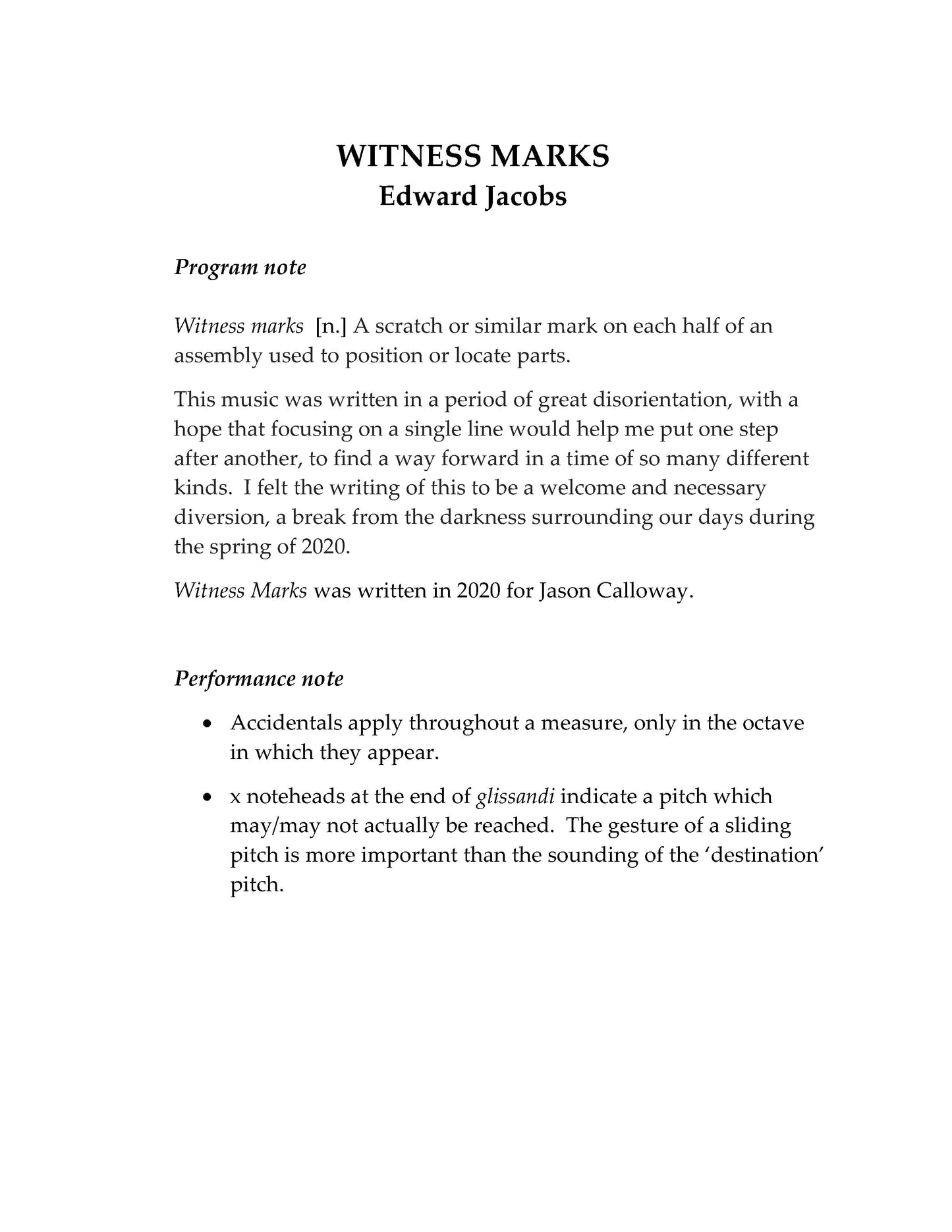 Witness Marks