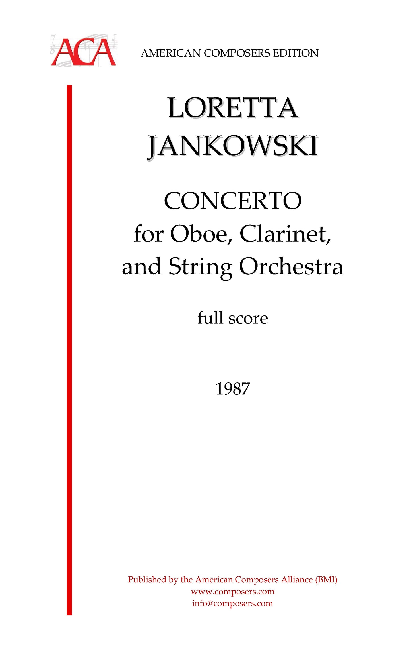 Concerto for Oboe, Clarinet + String Orchestra