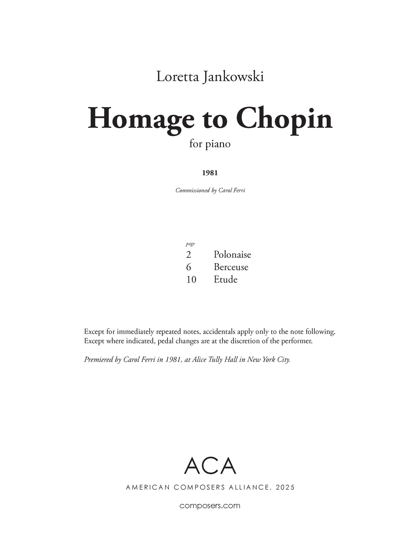 Homage to Chopin