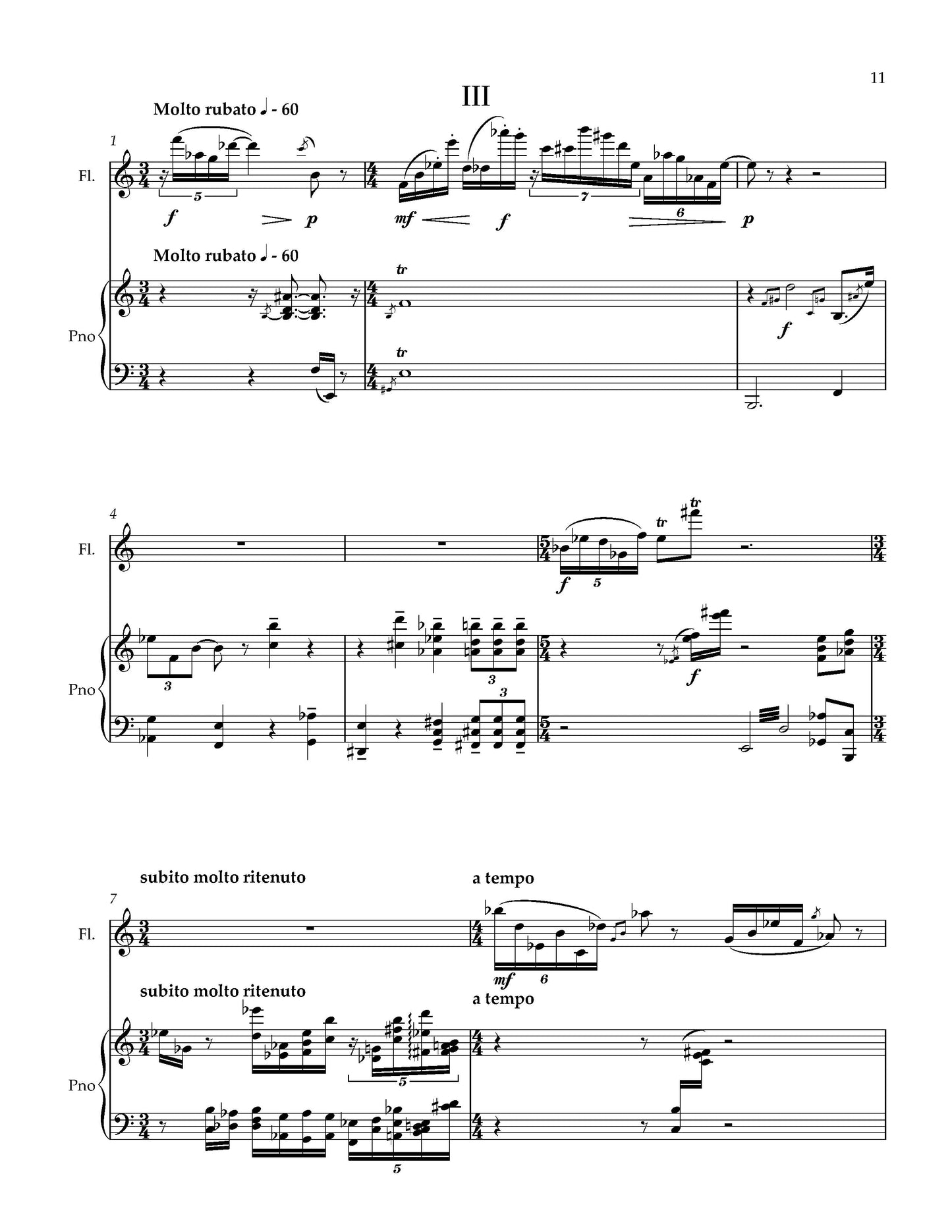 THREE MINIATURES FOR FLUTE & PIANO