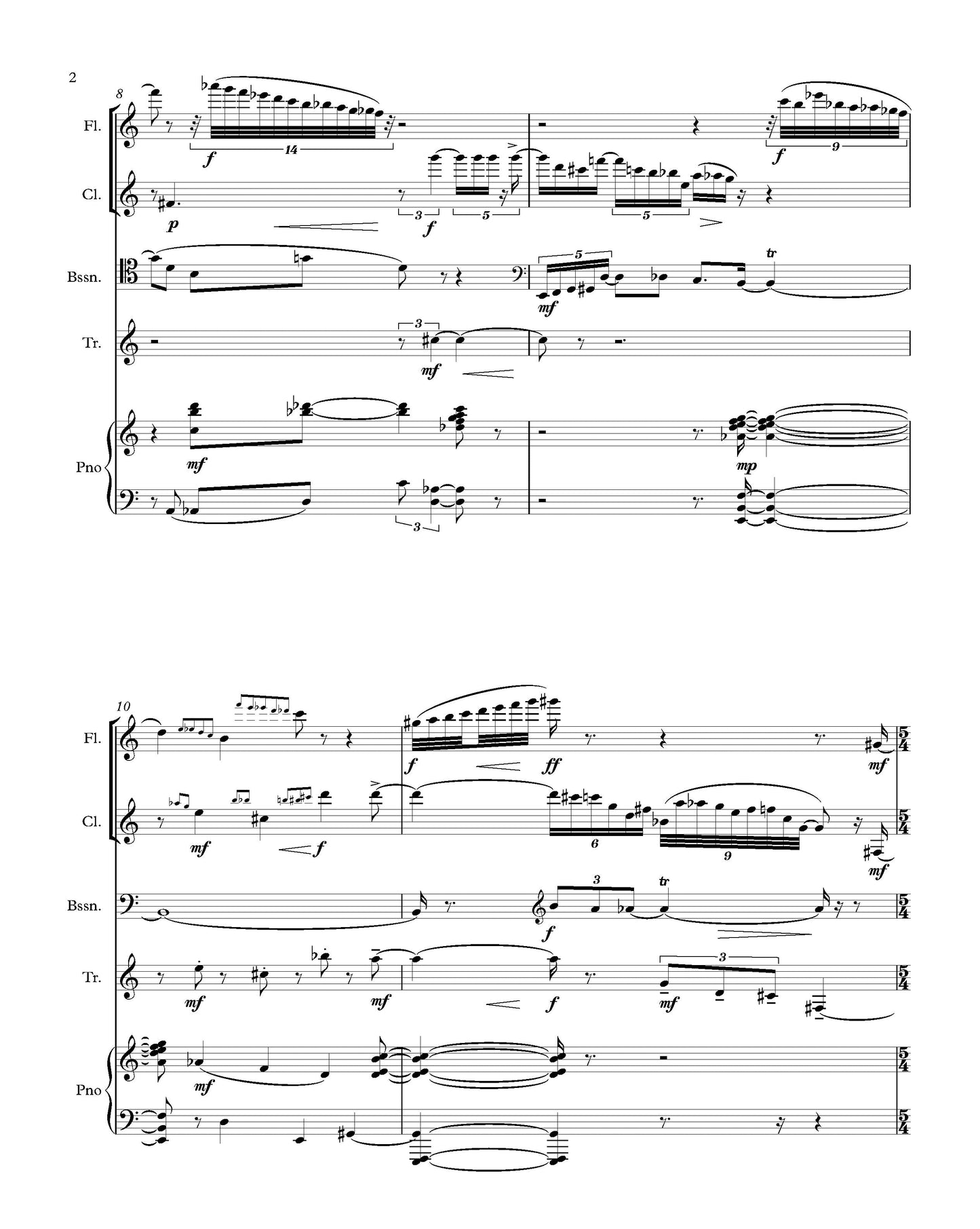 QUINTET for Flute, Clarinet, Bassoon, Trumpet, and Piano