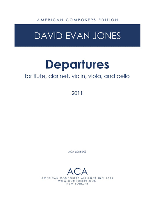 Departures - version for string trio, flute, Bb clarinet