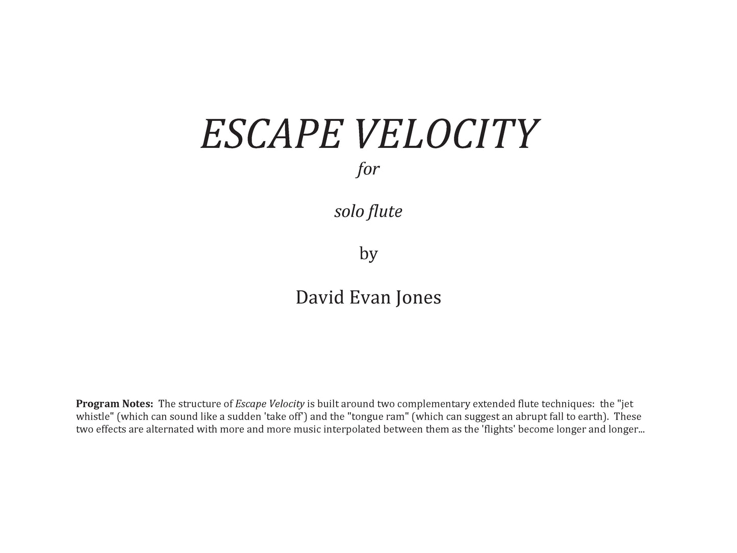 ESCAPE VELOCITY