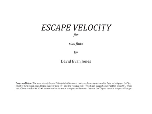 ESCAPE VELOCITY