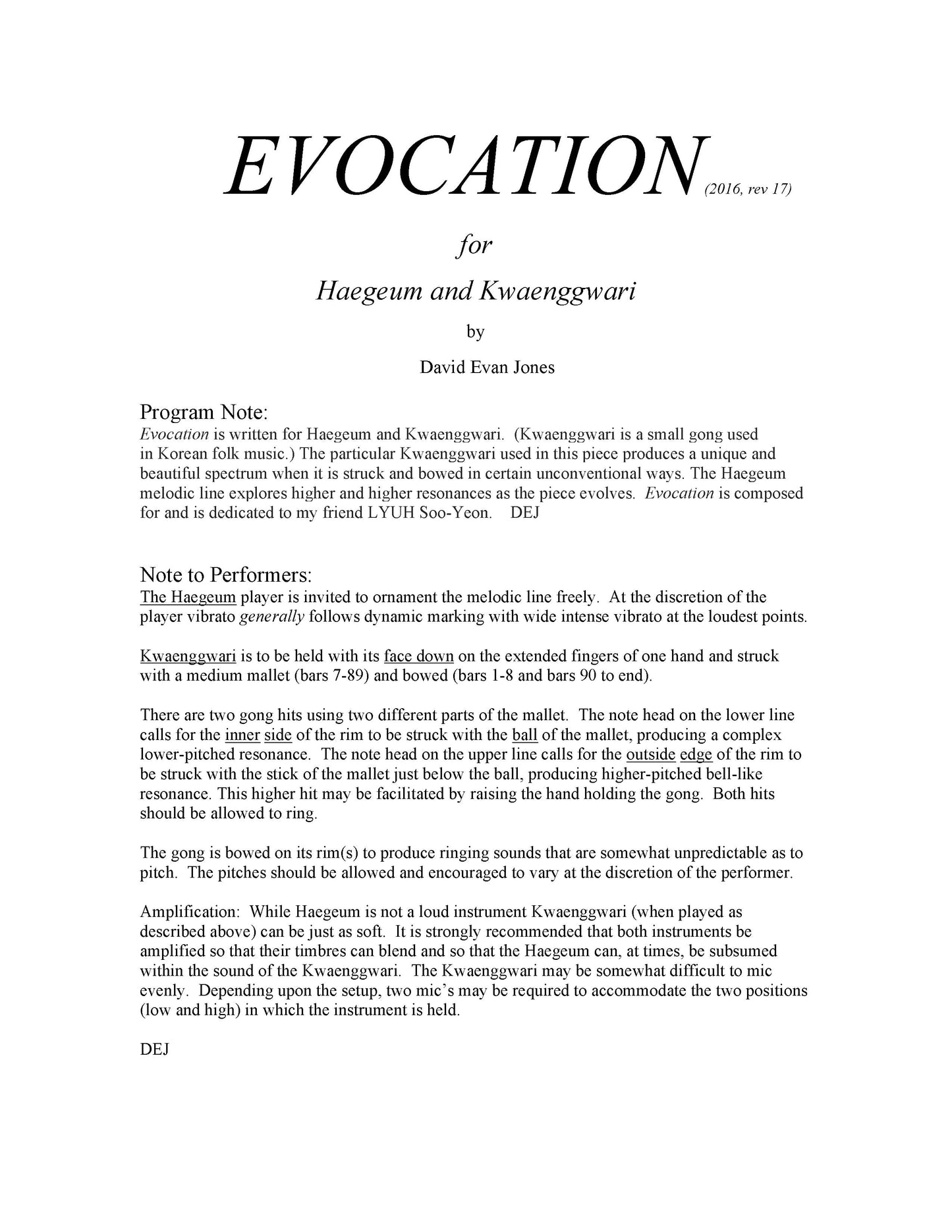 Evocation