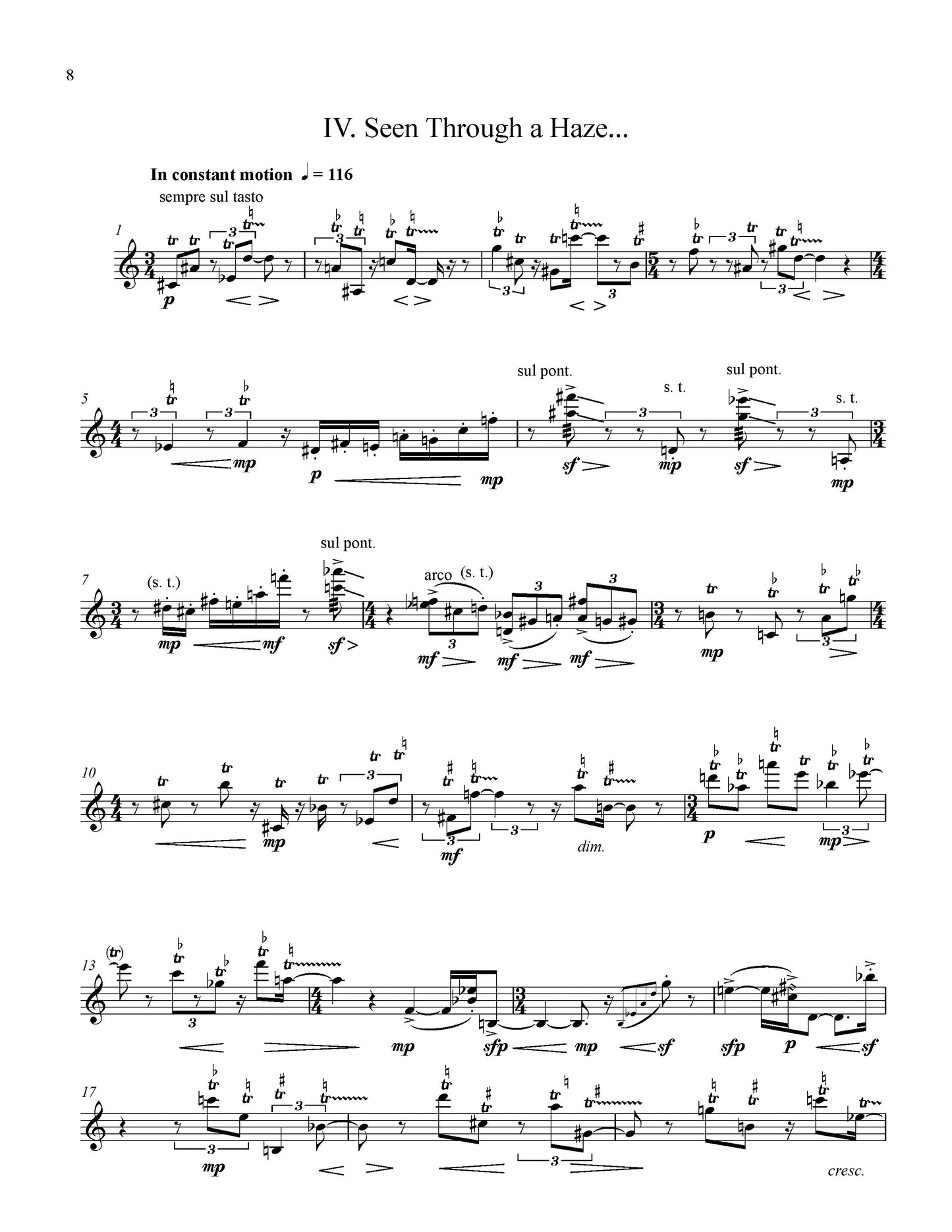 FOUR SKETCHES FOR SOLO VIOLIN