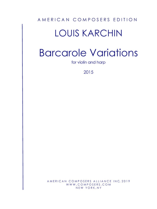 BARCAROLE VARIATIONS