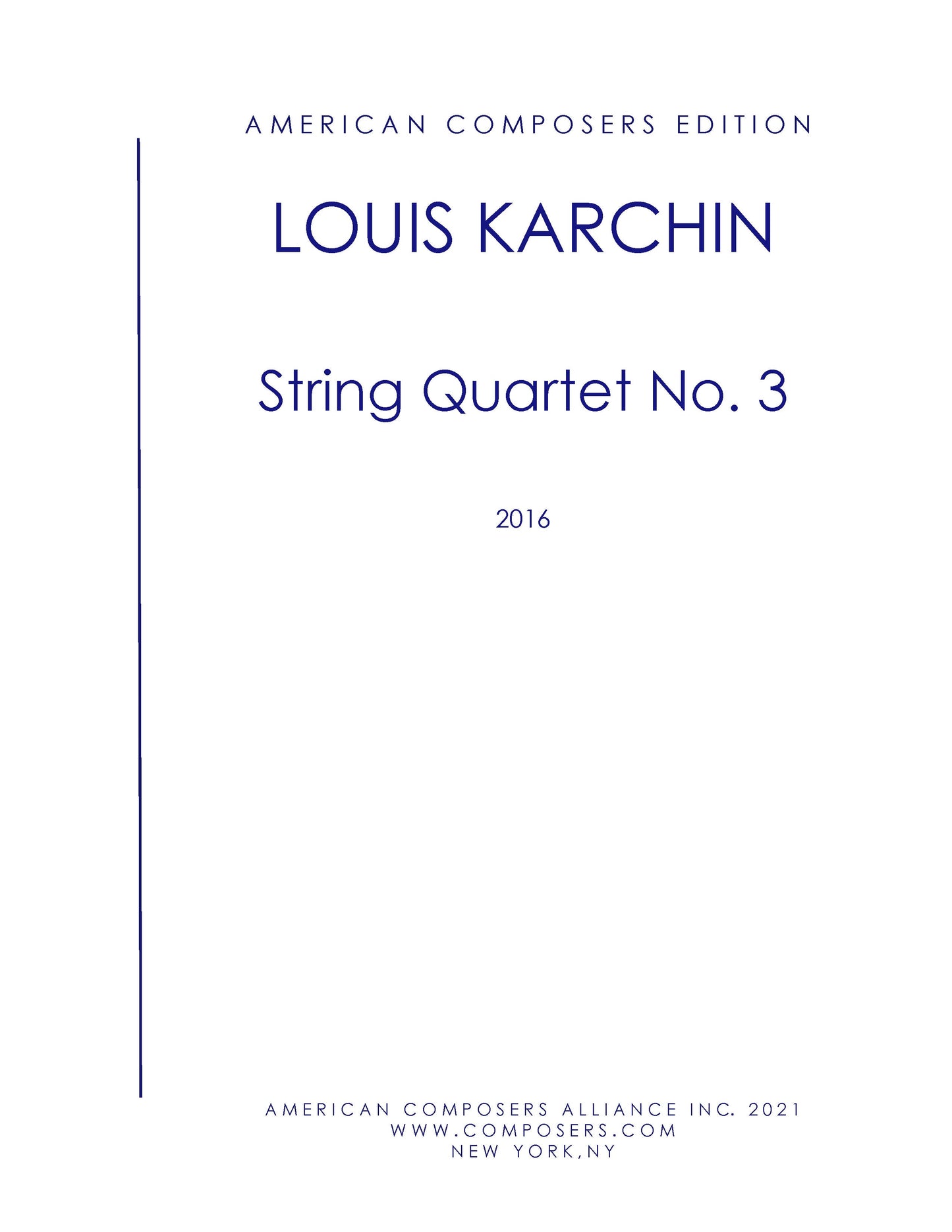 STRING QUARTET NO. 3