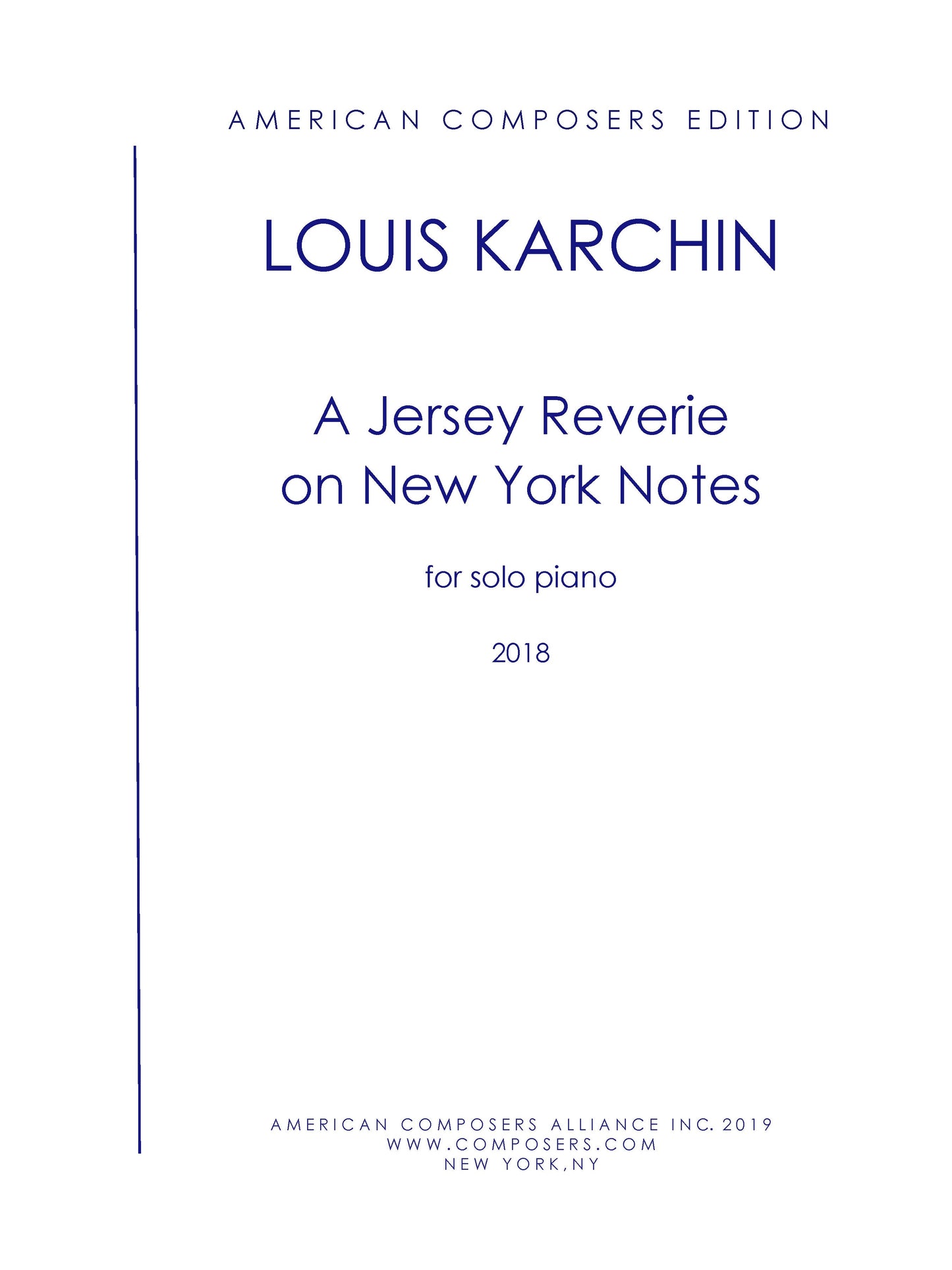 Jersey Reverie On New York Notes