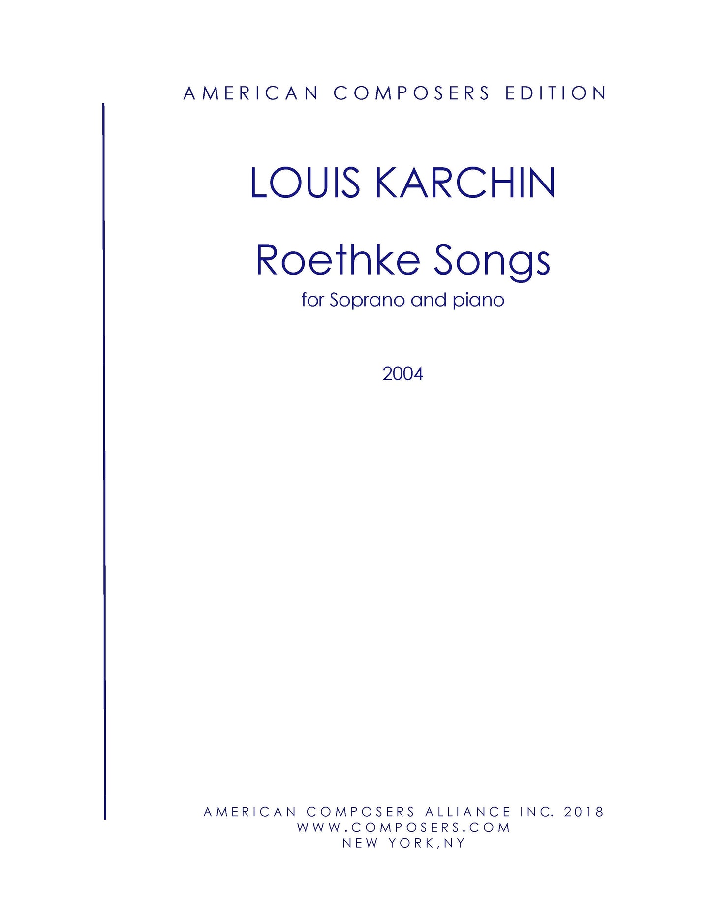 ROETHKE SONGS