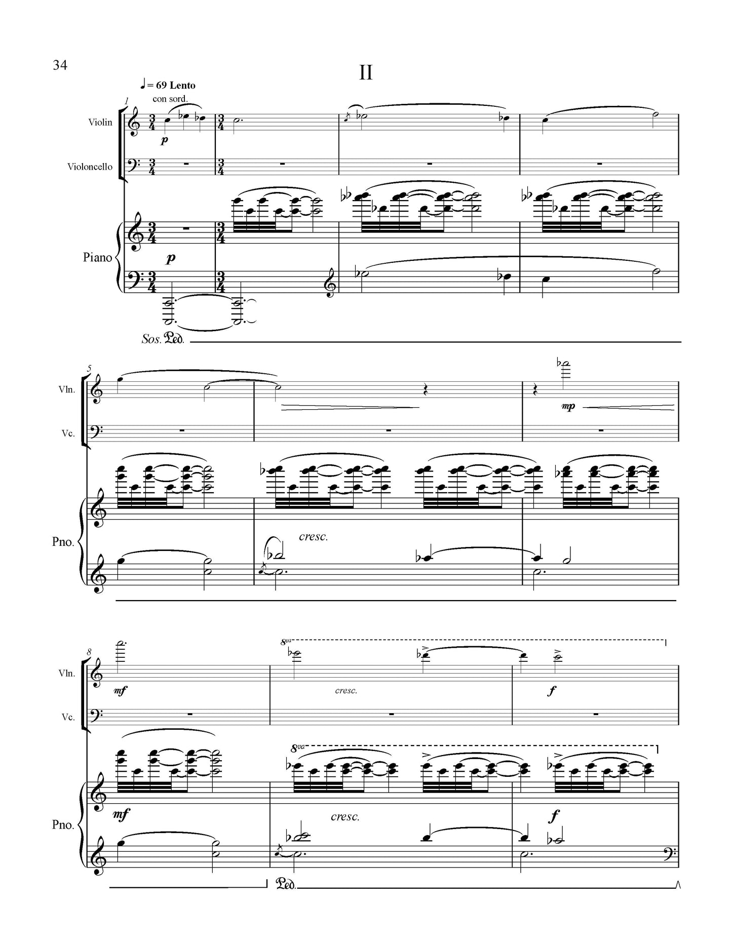 TRIO FOR VIOLIN, CELLO, AND PIANO