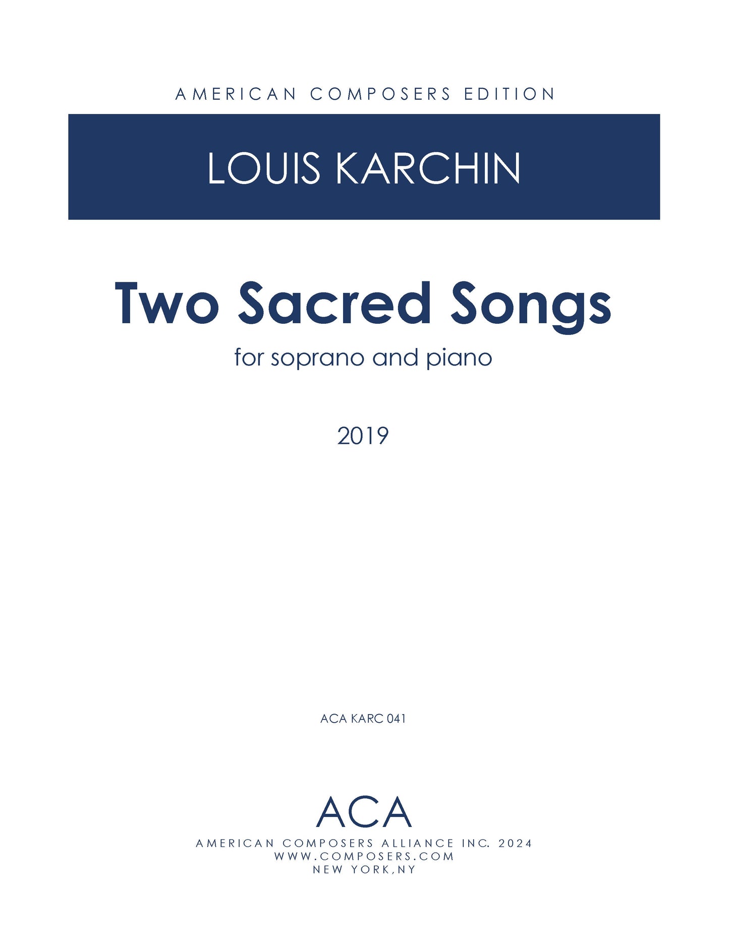 TWO SACRED SONGS