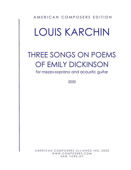 Three Songs on Poems of Emily Dickinson