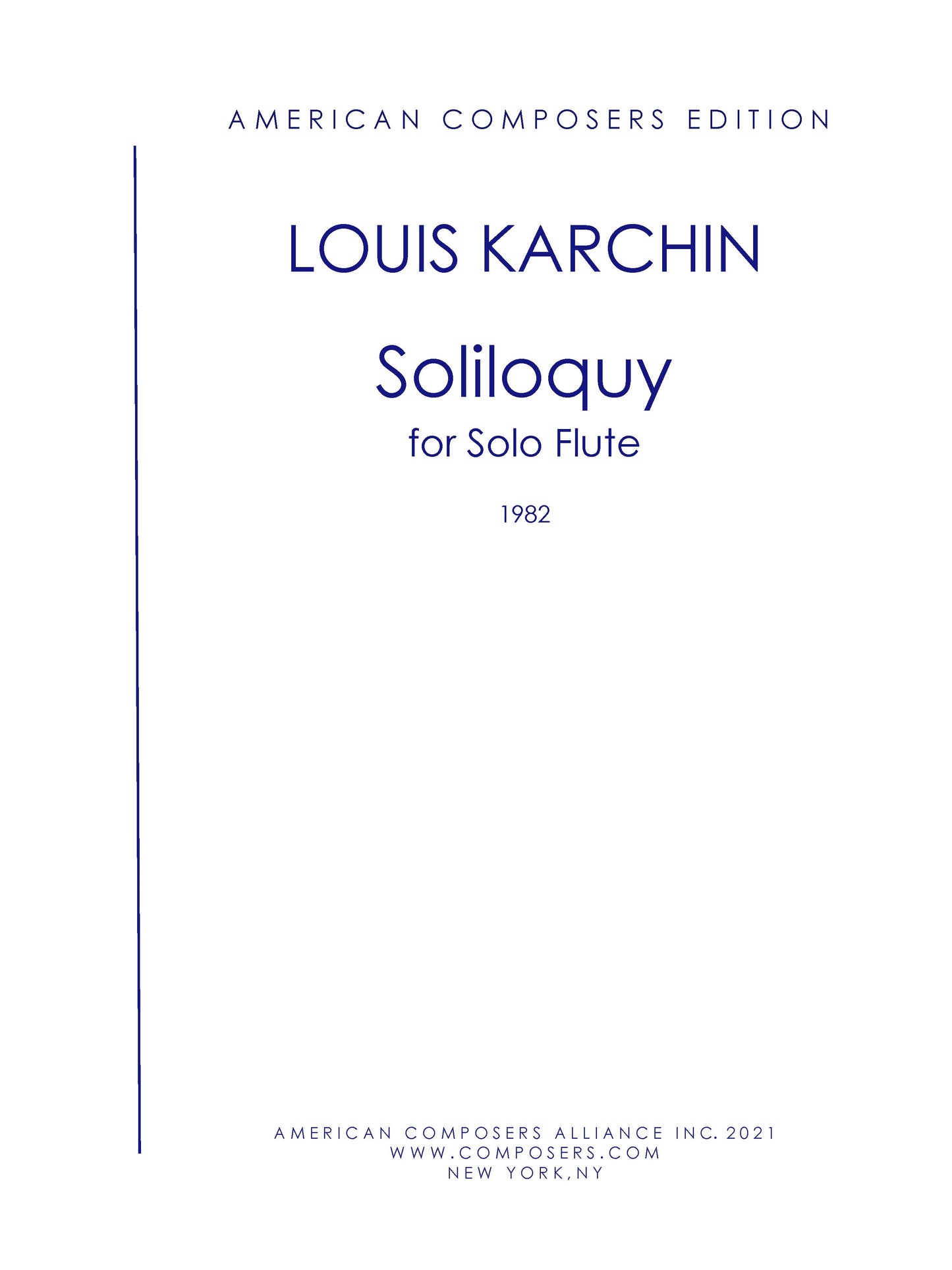 SOLILOQUY FOR FLUTE