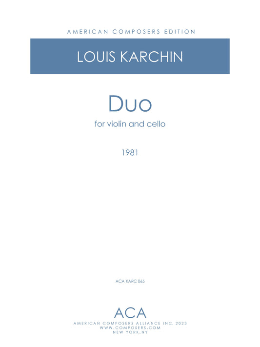 Duo for Violin and Cello