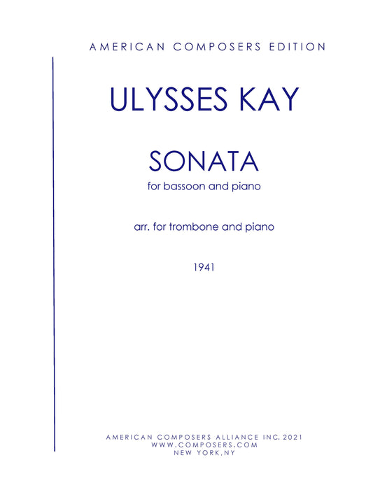 Sonata for Bassoon and Piano (arr. for Trombone and Piano)