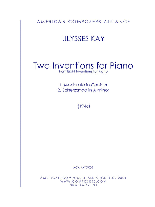 Two Inventions for Piano