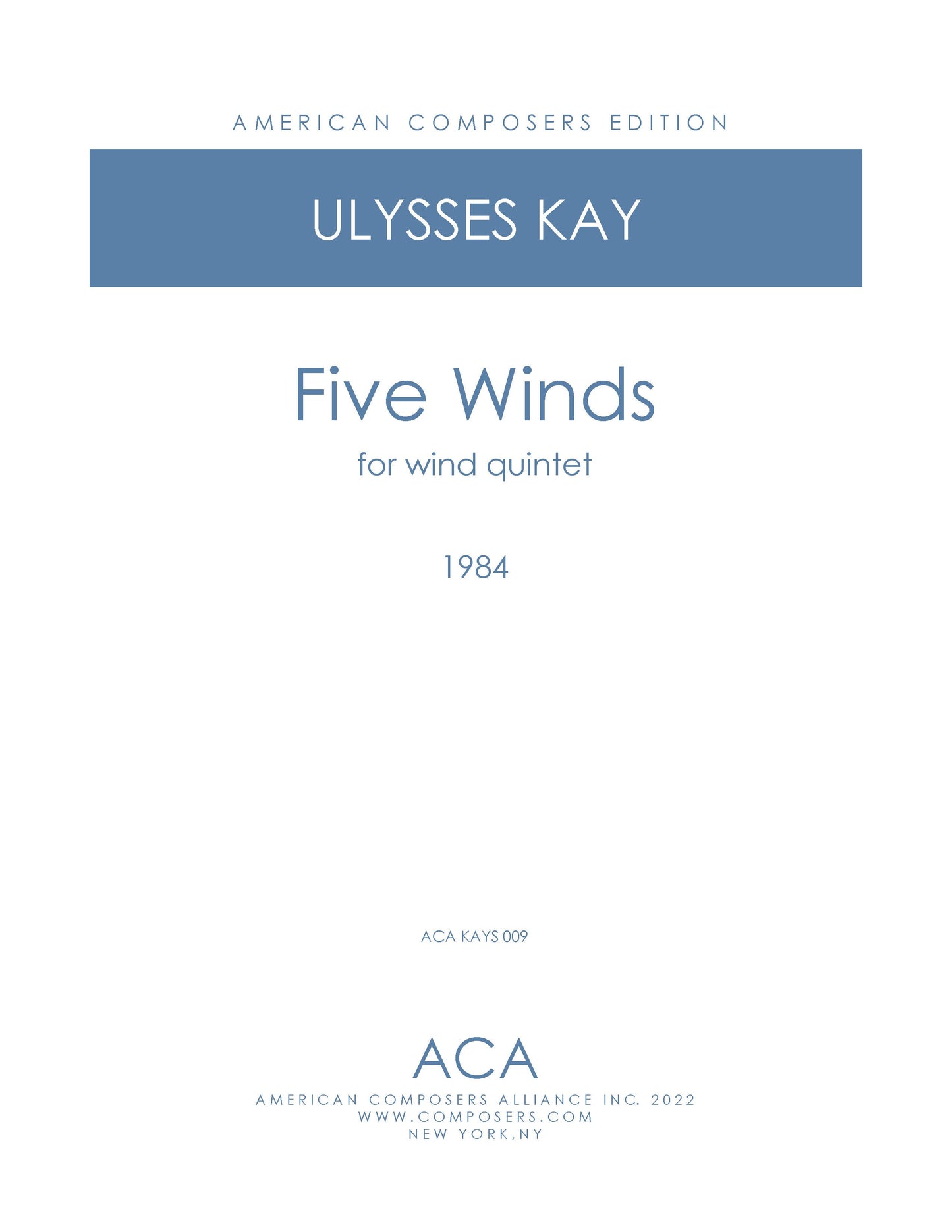 Five Winds - Divertimento for Woodwind Quintet