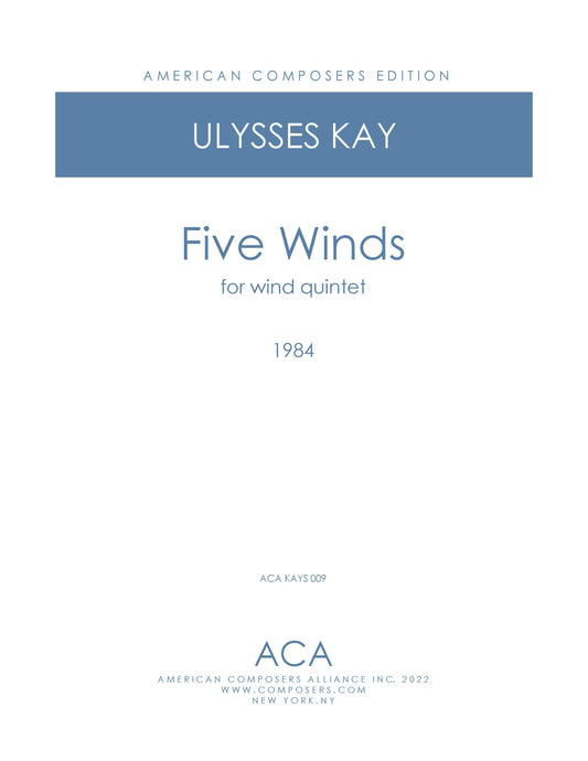 Five Winds - Divertimento for Woodwind Quintet