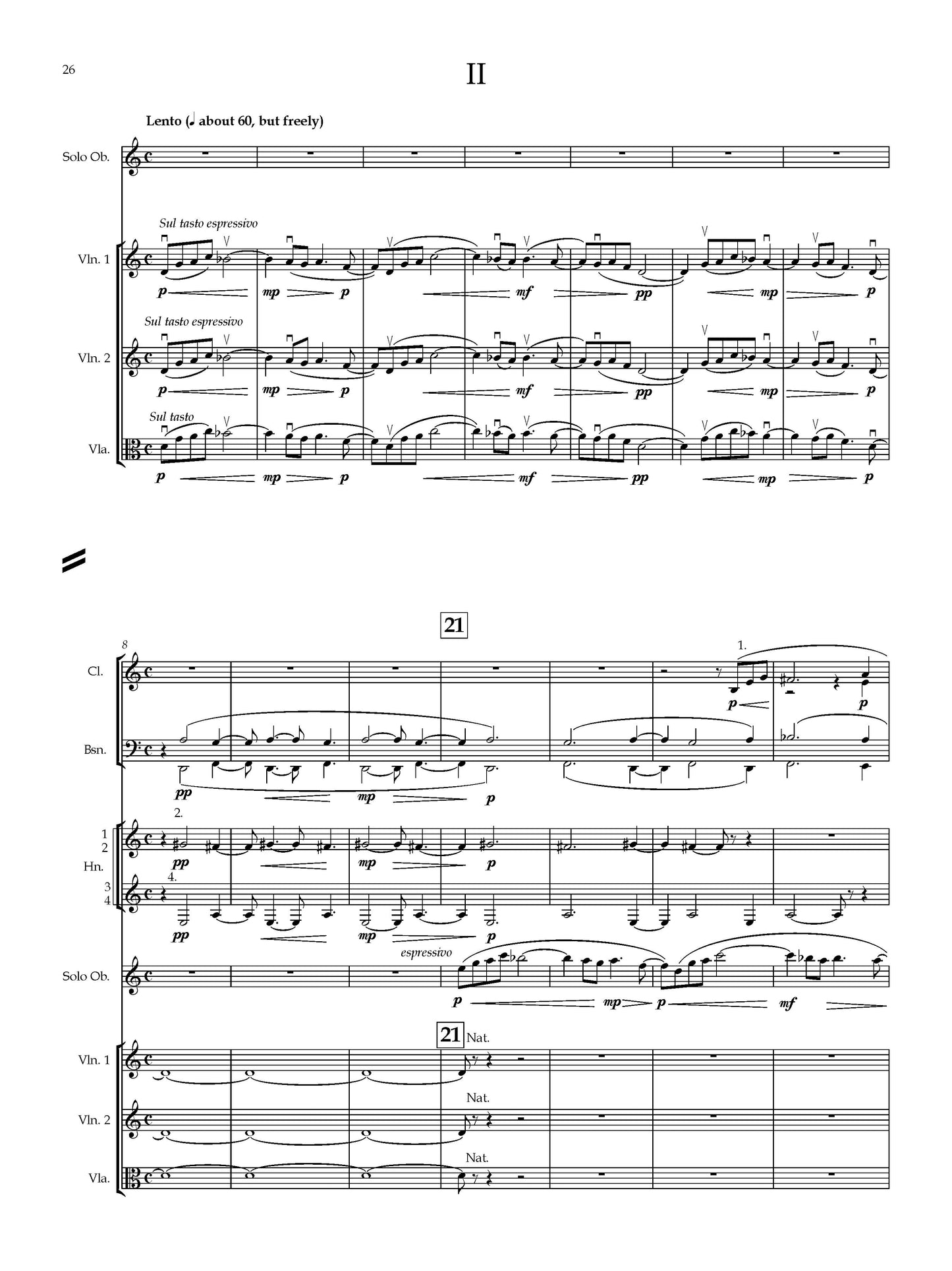 Concerto for Oboe and Orchestra full score