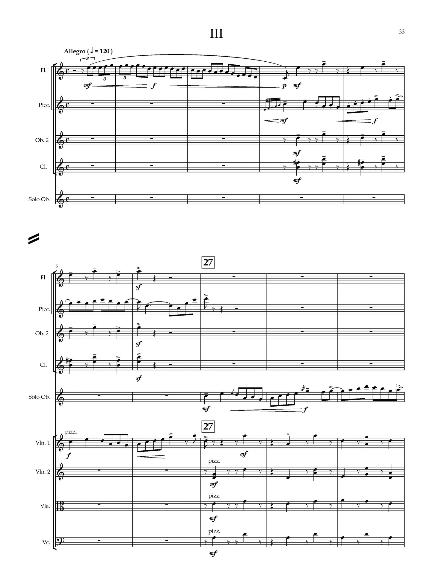 Concerto for Oboe and Orchestra full score