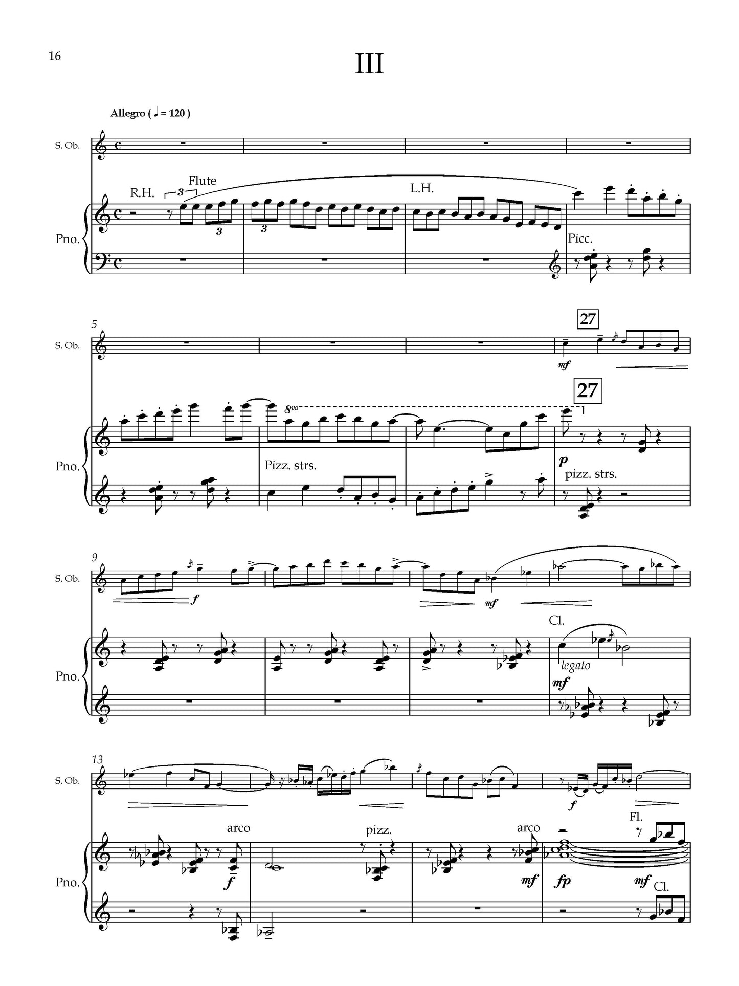 Concerto for Oboe and Orchestra - Reduced Score + Oboe Part