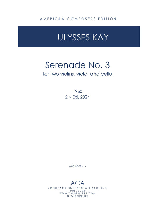 Serenade No. 3 for two violins, viola, and cello