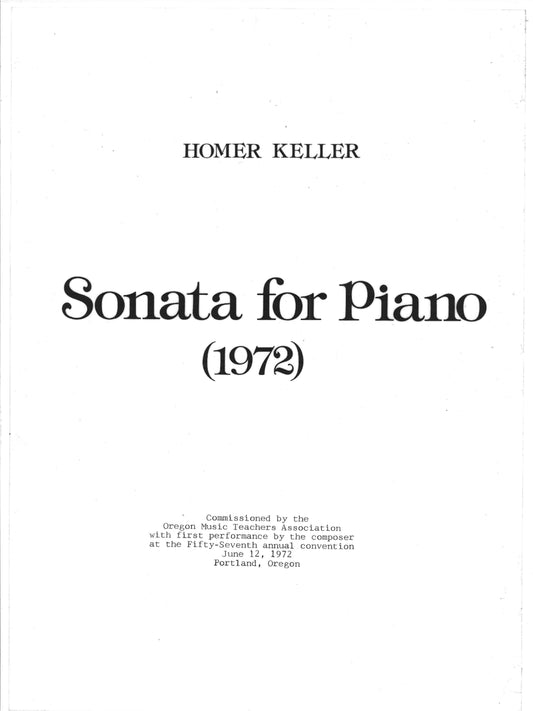 SONATA FOR PIANO (1972)