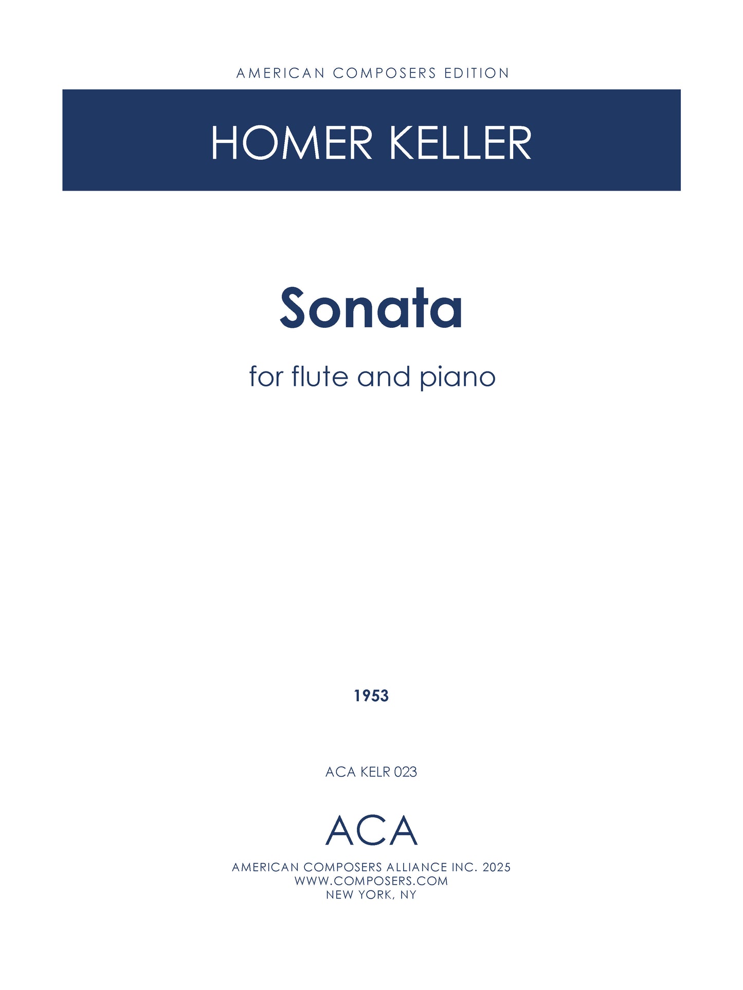 Sonata for Flute and Piano
