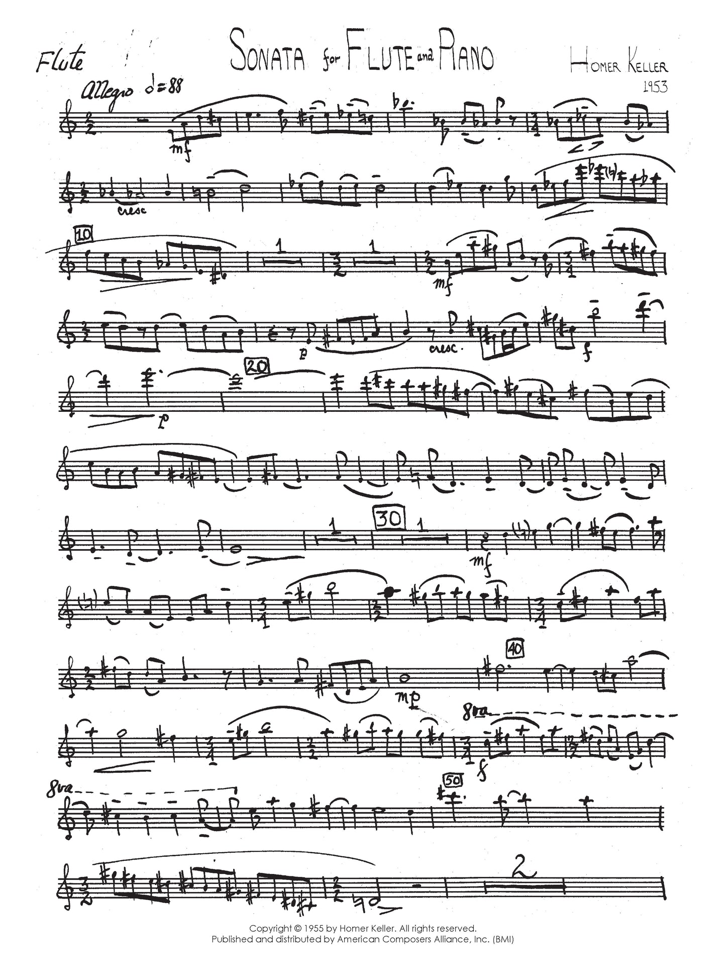 Sonata for Flute and Piano