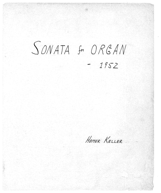 SONATA FOR ORGAN(1952)