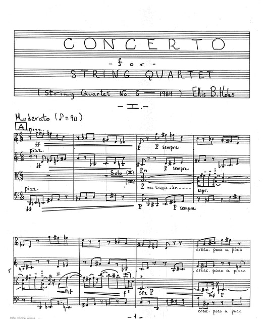 CONCERTO FOR STRING QUARTET (STR QRT NO.3)