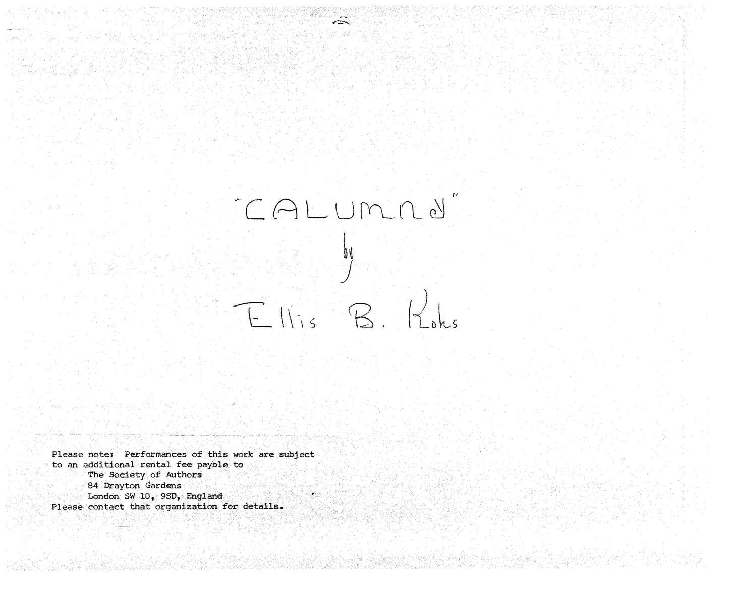 CALUMNY