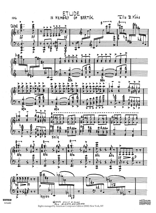 ETUDE IN MEMORY OF BARTOK