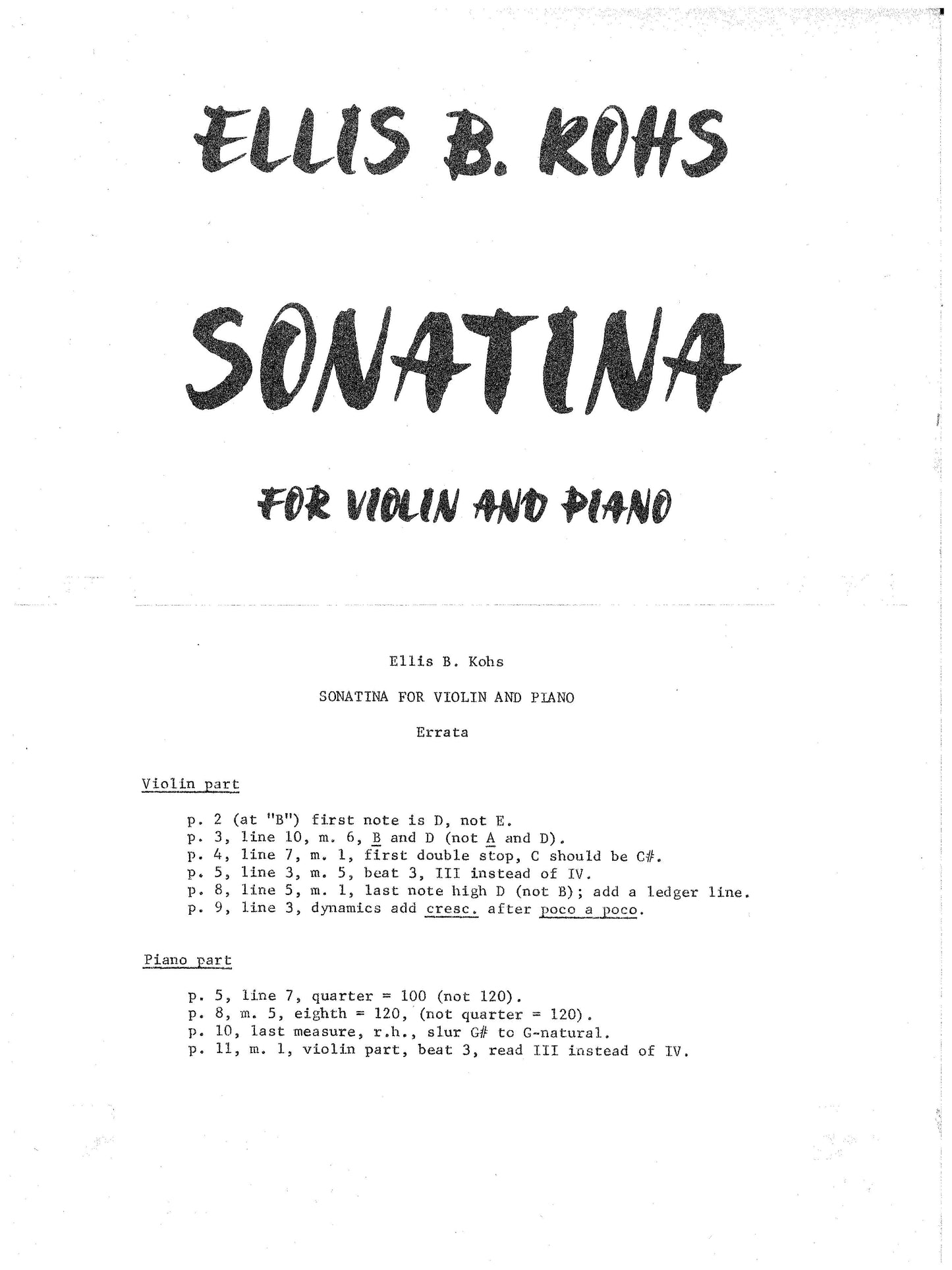 SONATINA