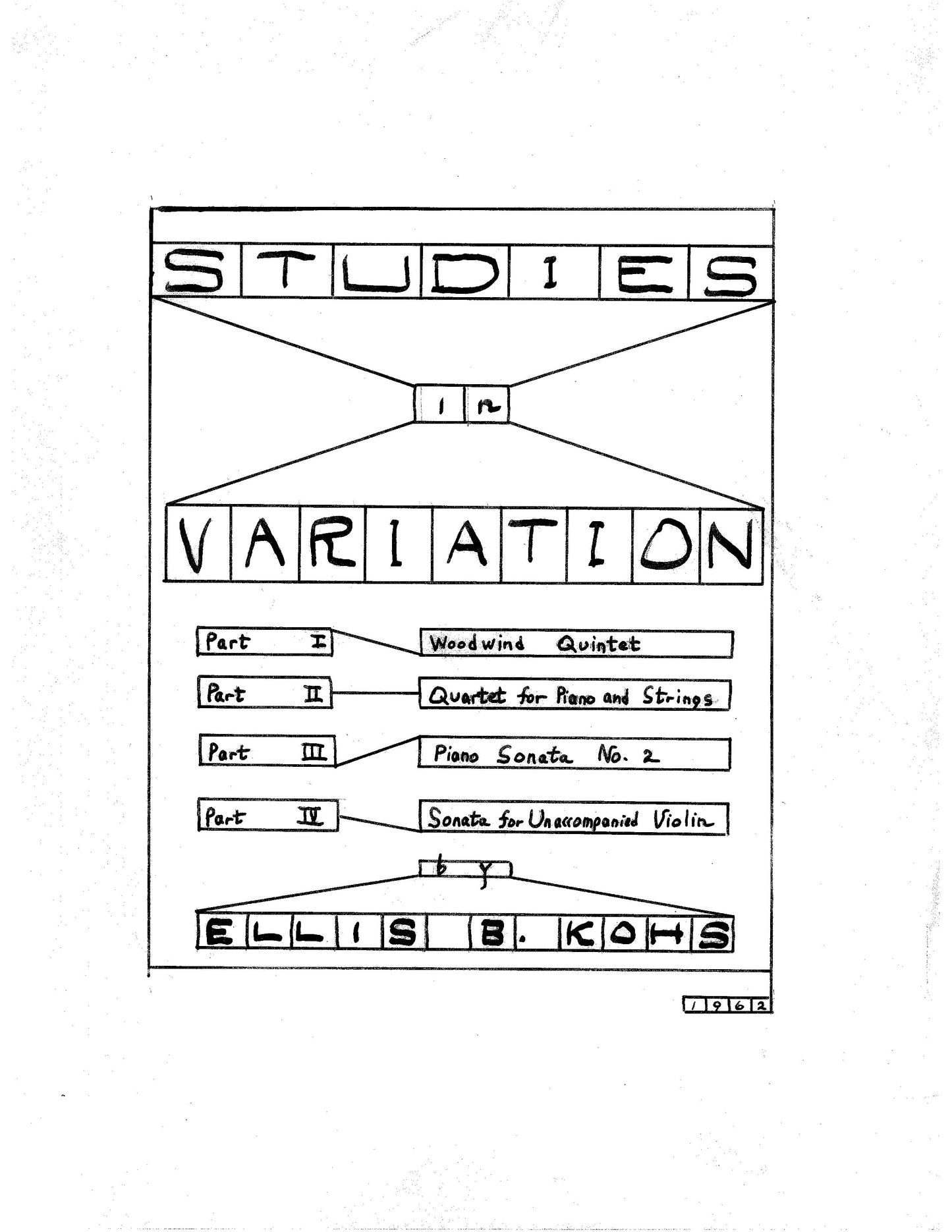 STUDIES IN VARIATION Parts 1-4 full score mix