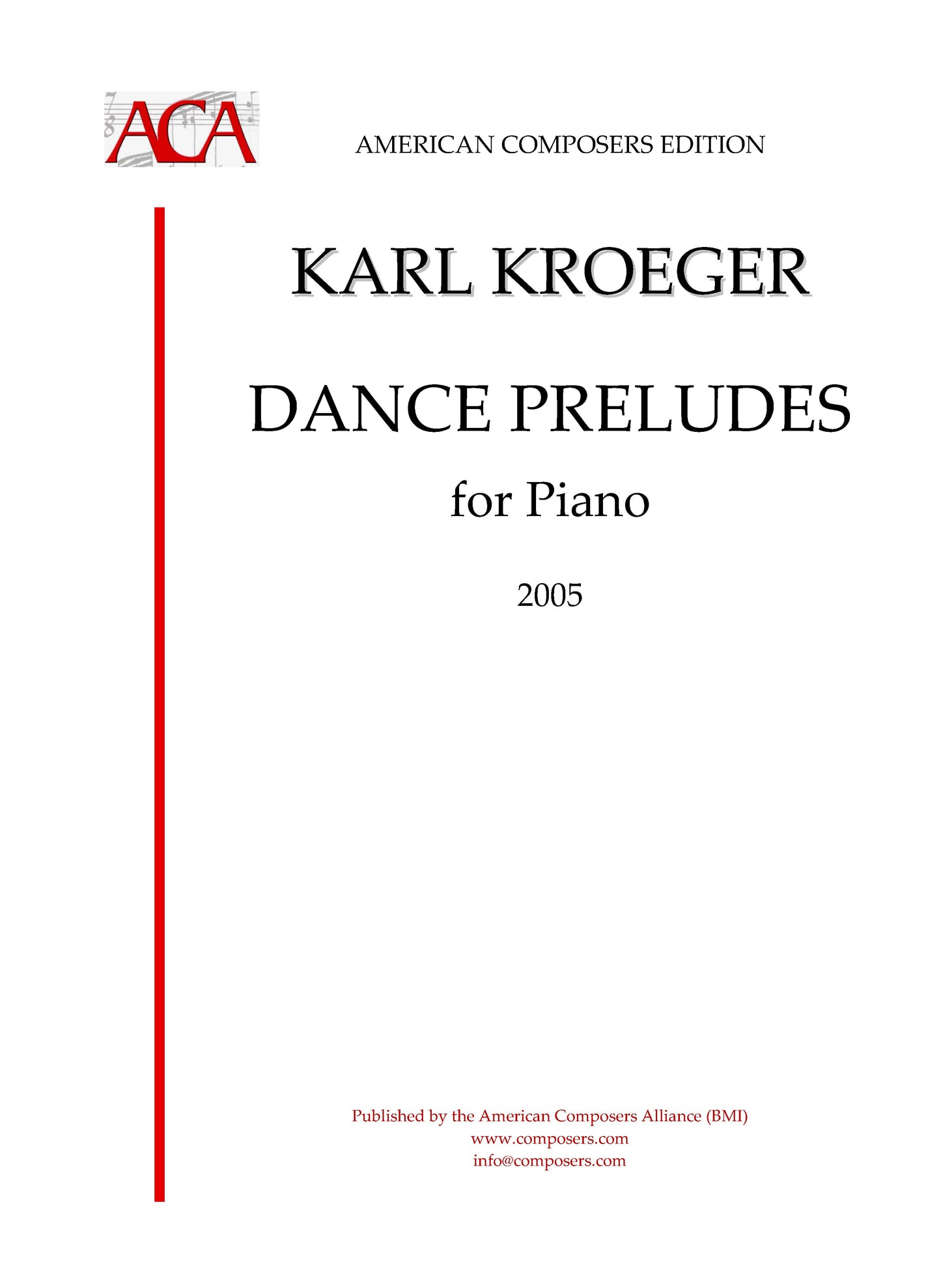 Dance Preludes for Piano