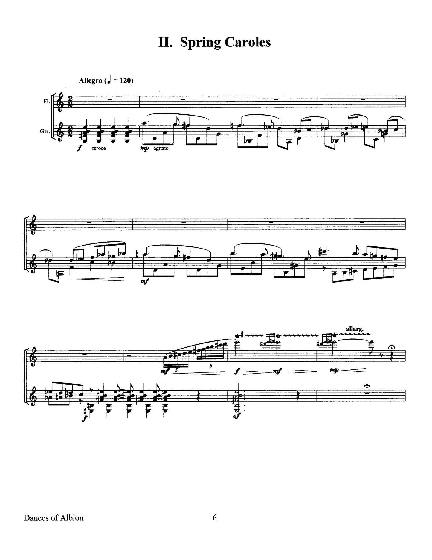 DANCES OF ALBION for Flute and Guitar