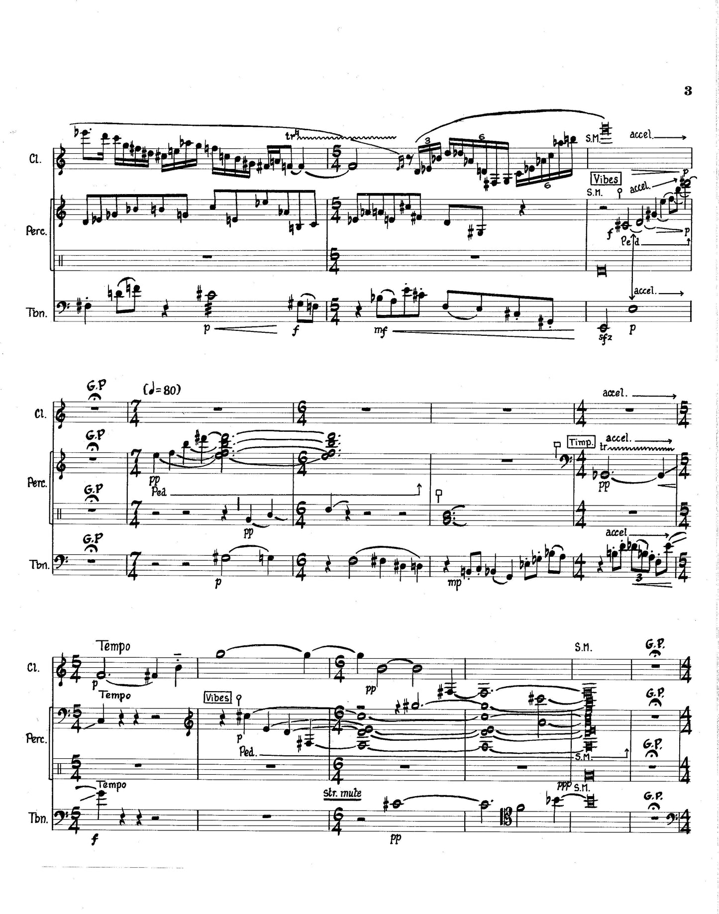 Toccata for Clarinet, Trombone, and Percussion