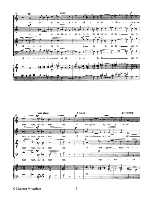 O Magnum Mysterium (SATB a cappella)