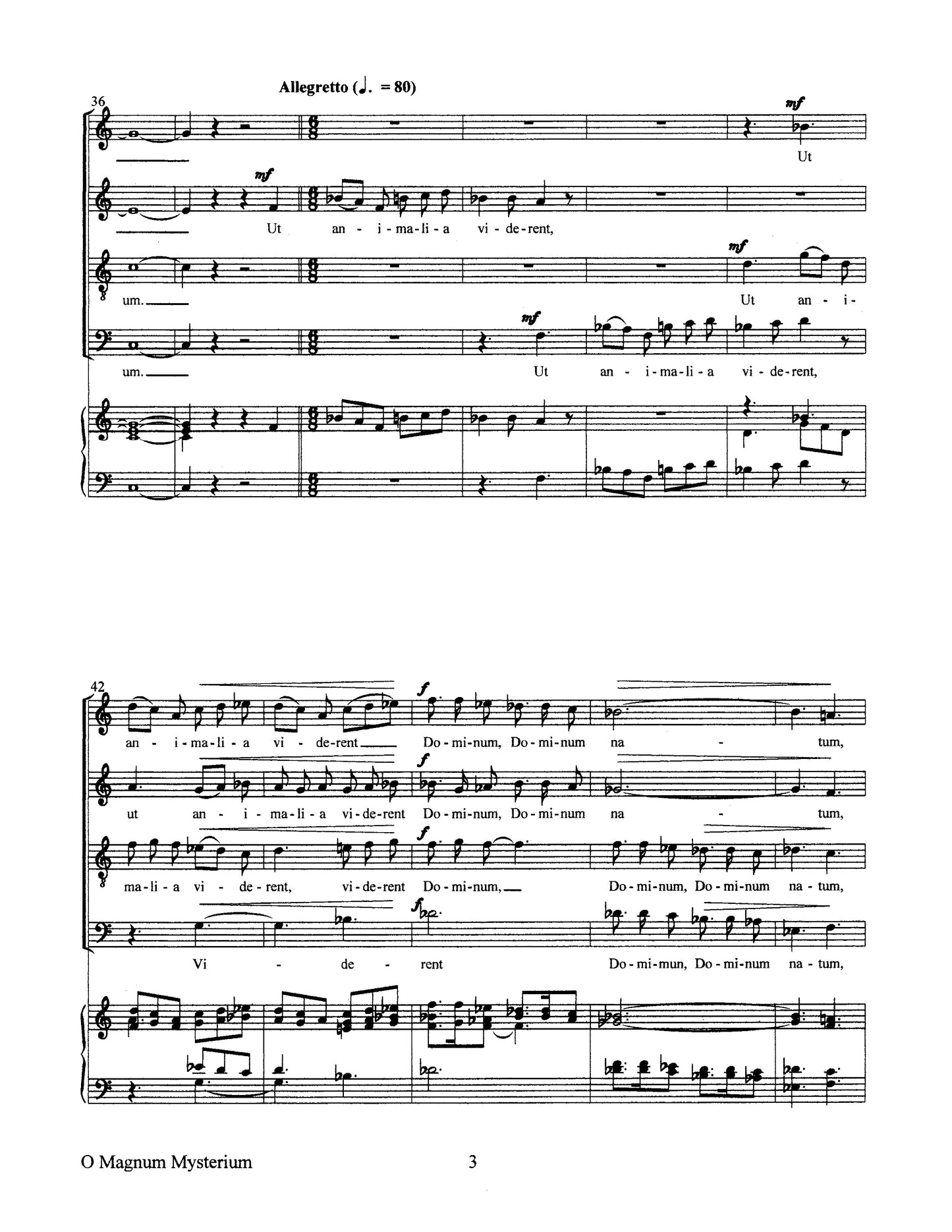 O Magnum Mysterium (SATB a cappella)