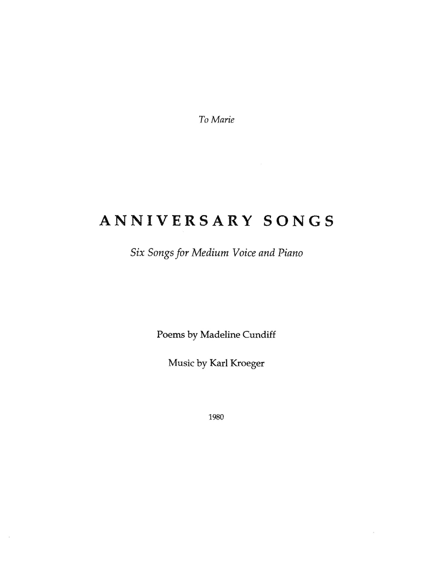 ANNIVERSARY SONGS