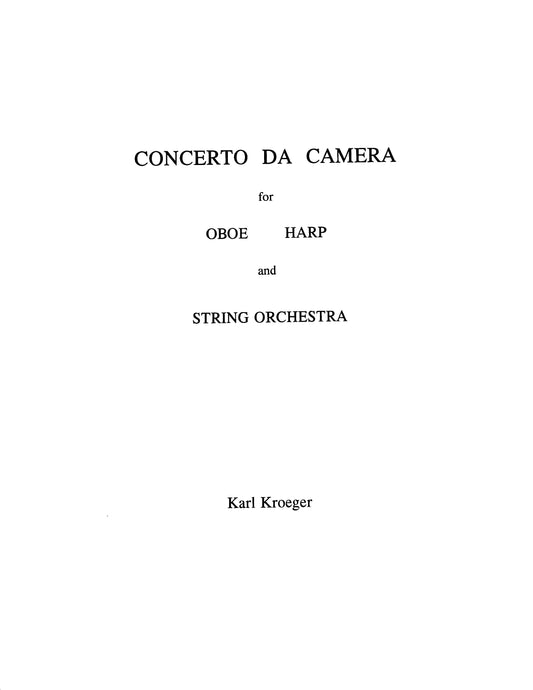 Concerto da Camera for Oboe, Harp, and Strings