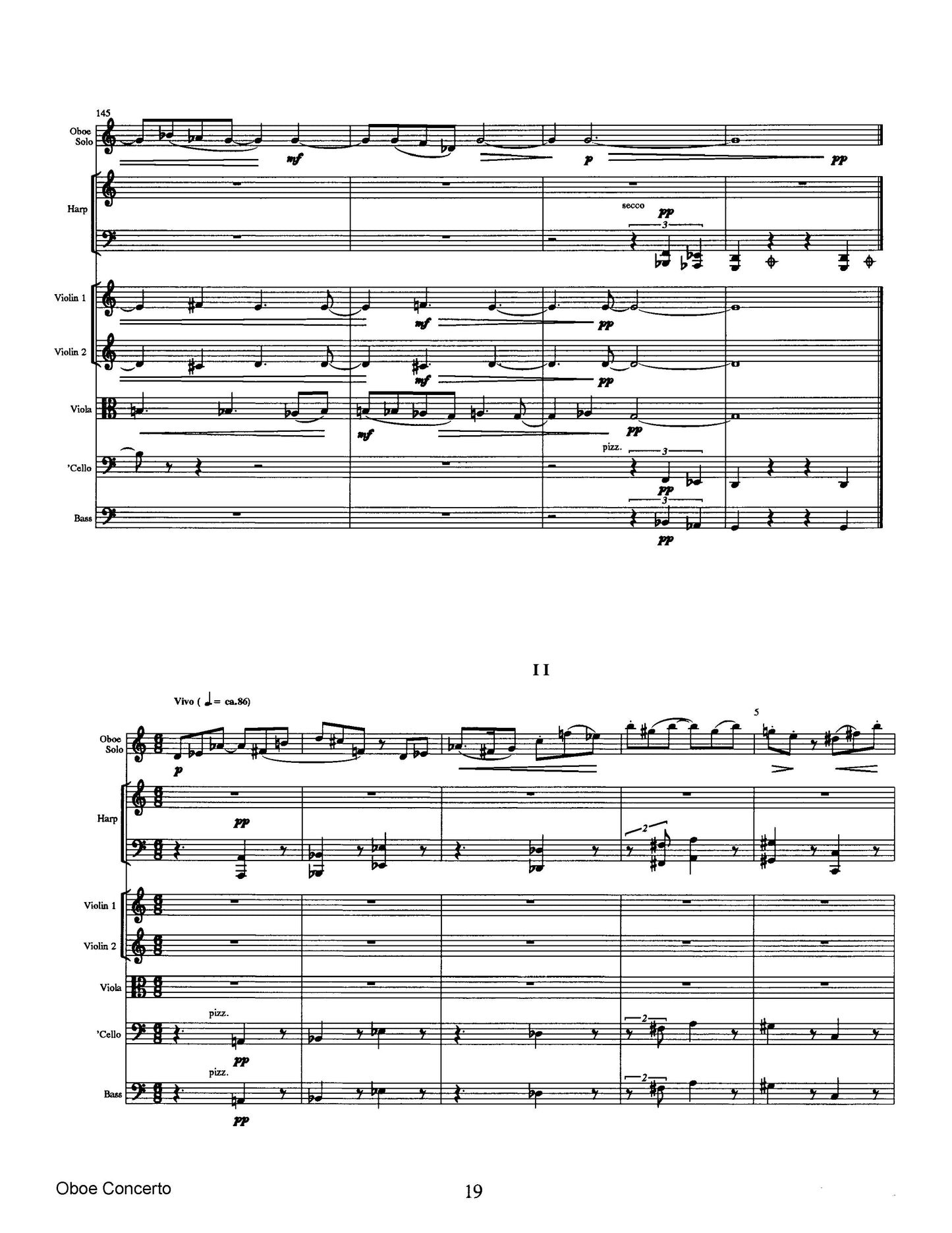 Concerto da Camera for Oboe, Harp, and Strings